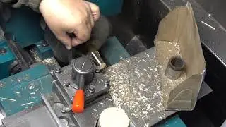 Самодельный токарный ЧПУ из 1Д601... Упор для заготовок.  DYI CNC lathe. Rod stopper. Part 1.