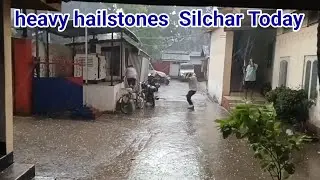 Heavy hailstones Silchar today🙏🙏 Assam