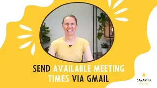 How to send available meeting times in Google Calendar via Gmail