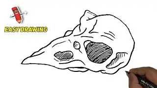 How To Draw A Bird Skull #skull #birds #trending #viral | Draw Bird Skull | Magic Drawings | lineart