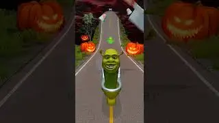 Funny Cars vs Halloween & DOWN OF DEATH 😂 in BeamNG drive #shorts