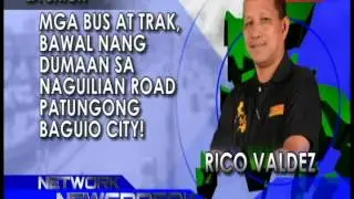 LAUNION- mga bus at track bawal na dumaan sa naguilian road patungong baguio city