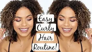 Easy Curly Hair Routine! Wash and Go Natural 3b/3c!