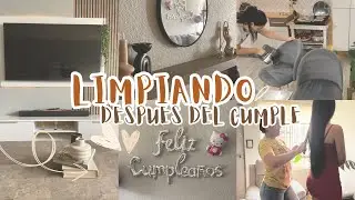 LIMPIANDO SALA Y COCINA-MI HIJA CUMPLE 18 🥹