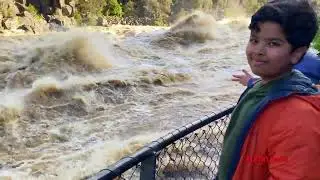 Cataract gorge reserve flooded after heavy rain.