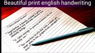 Beautiful print english handwriting//english handwriting style