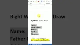 Line Draw in MS Word.