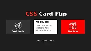HTML and CSS Card Hover Effects | 3D Flip