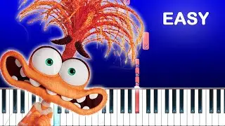 Inside Out 2 - Anxiety Theme Song (EASY Beginner piano Tutorial)