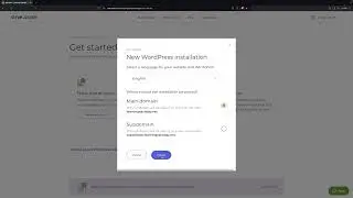 WordPress setup on one.com
