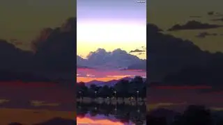 evening lake #animestyle #aftereffects #photoshop