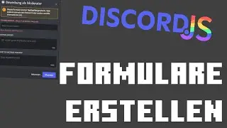 Formulare/Modals erstellen mit Discord.JS! | Discord.JS 