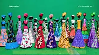 Newspaper dolls Collections #2022 #newspaperdolls #handmadedolls #radhikajaworks #handicraft