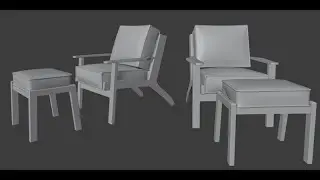 Chair modeling in Blender