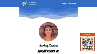 Surfing Lessons Digital Business Card - Phone/ Mobile Website