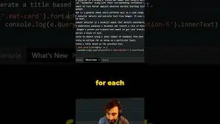 scrape chrome with a small script in the console 