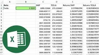 How to Calculate the Beta of a Stock Using Excel