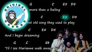Boston - More Than a Feeling - Chords & Lyrics