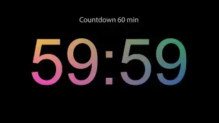 60 min Simple Quiet Countdown Timer. No Sounds. No Music.