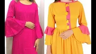 Latest Designer Frill Sleeves cutting & stitching