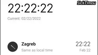 The 22th day of the 2nd month and 22th hour 22th minute and 22th second