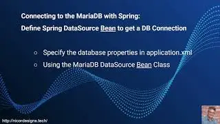 17. JDBC Connection with DataSource  defined as Spring Bean in application.xml
