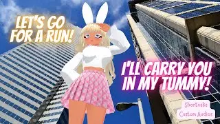 PART 6: Swallowed by Rabbit Girl and Taken on a Run! ASMR Roleplay 🐰[wholesome vore] [sloshing]🏙️
