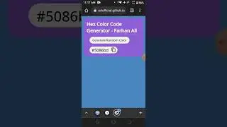 Random Hex Color Code Generator in Html Css And JavaScript | By The Anonymous | 