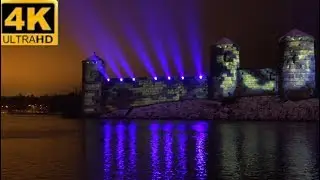 Olavinlinna Savonlinna - Luminous Finland 100 Bird`s Eye view 4K
