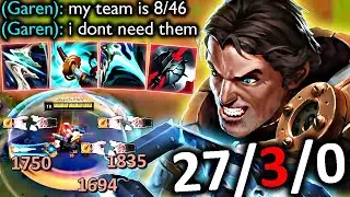 THIS FULL CRIT GAREN CAN SOLO CARRY (A LITERALL 1v5, NO ASSISTS)