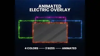 Electric Neon Animated Webcam Overlay | Webcam Frame Border for Twitch, OBS, YouTube Streaming
