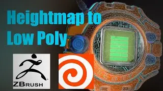 Heightmap to low poly zbrush houdini