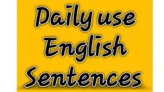 Daily use  English Sentences|#yttutorialpoint