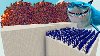 200x SHARK + 1x GIANT vs EVERY GOD - Totally Accurate Battle Simulator TABS