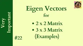 22. Eigen Vectors || Eigen Values | Engineering Mathematics BBA BCA BCom #eigenvalues #eigenvectors