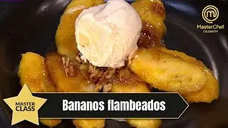 La chef Adria Marina nos enseña cómo preparar bananos flambeados | MasterChef Celebrity