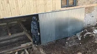 раздвижные ворота(бюджетный вариант)