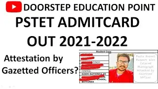 PSTET ADMITCARD OUT 2021-2022|