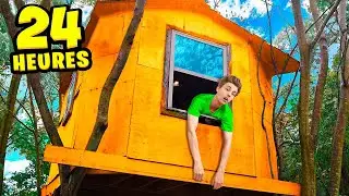 24 heures dans une cabane DANS LES ARBRES *Nous sommes surveillés*