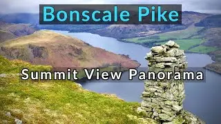 Bonscale Pike : Labelled Summit View Panorama - Lake District Far Eastern Fells