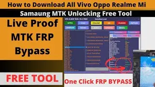 How To Remove All MTK Mobile Frp In One Click Free Tool | Farwa Teach