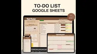 How to use a Digital To do list on Google Sheets Beige Color