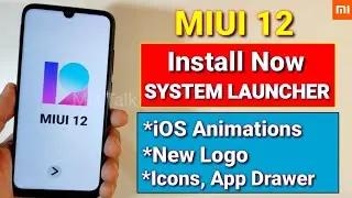 Miui 12 Official system launcher for all Xiaomi devices | app drawer, new iOS animation | Miui 12