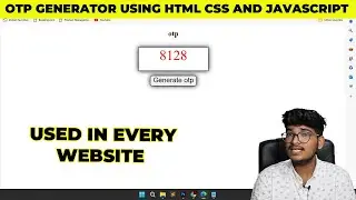 OTP generates using html CSS and JavaScript | OTP generator | Deepak sir