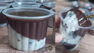 RESEP SIMPLE DAN ENAK PUDING COKLAT SUSU OREO