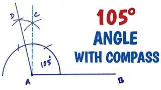 How to construct 105 degree angle with compass......