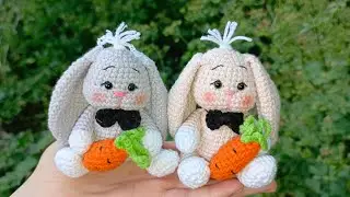 Зайчик амигуруми крючком|Подробный мастер-класс зайчика#tutorial #мастеркласс