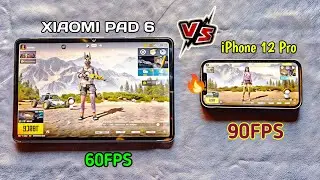 🔥iPHONE 12 Vs XIAOMI PAD 6 BGMI TEST 