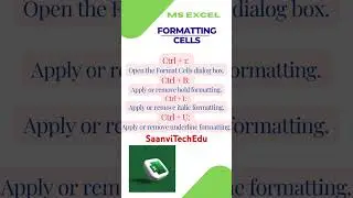 ms excel shortcut keys | excel shortcut keys | part - 2 | #excel  #msexcel #excelshortcuts