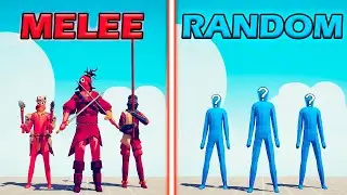 MELEE TEAM vs RANDOM TEAM - Totally Accurate Battle Simulator | TABS